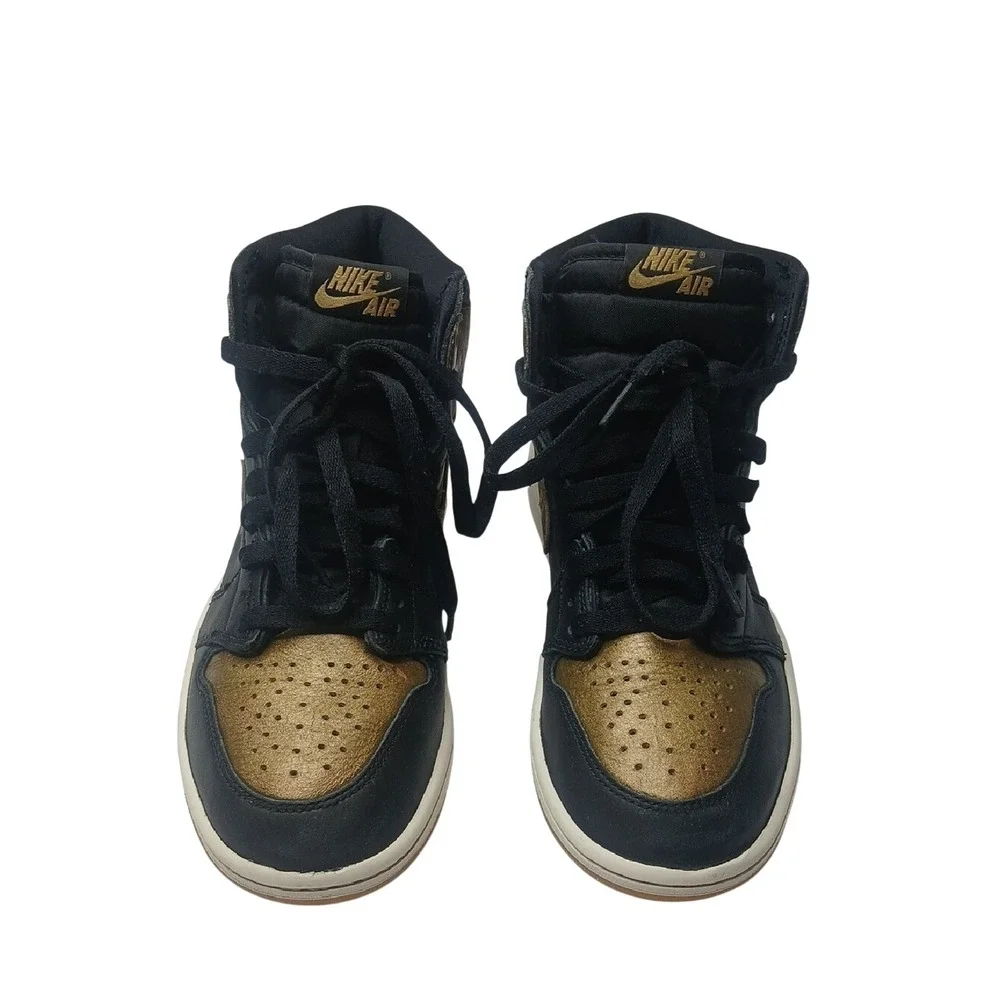 Nike Air Jordan 1 Retro High OG‎ Mens Size 8 Black Gold White DZ5485-071